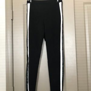 Black Stripe Leggings